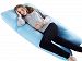 Full Pregnancy Body Pillow Originally with Washable Cover-U Shaped-By QUEEN ROSE (Sky Blue)