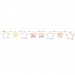 LUOEM Glittering Twinkle Star Garland Strings Wooden Five-pointed Star Bunting Banners Wall Door Hanging Decorations for Wedding Birthday 2M (Pink)
