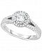 TruMiracle Diamond Halo Split Shank Engagement Ring (1 ct. t. w. ) in 14k White Gold