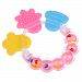Dovewill Lovely Colorful Baby Toddler Teether Chew Toy Molar Rod Handbell Jingle Toys - 9.7x9.5cm, Pink