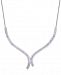 Wrapped in Love Diamond Curve Statement Necklace (1-1/2 ct. t. w. ) in 14k White Gold, Created for Macy's