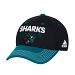 San Jose Sharks Adidas NHL Authentic Pro Locker Room Flex Cap - Black