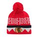 Chicago Blackhawks Adidas NHL Snowflake Cuffed Pom Knit Hat