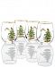 Spode Christmas Tree Stemless Wine Glasses, Set Of 4