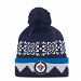 Winnipeg Jets adidas NHL Snowflake Cuffed Pom Knit Hat