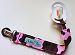 Sister Chic Binki Band Pacifier Clip, Pink Horsey by Sister Chic