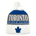 Toronto Maple Leafs Adidas NHL Heathered Grey Cuffed Pom Knit Hat