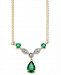 Emerald (9/10 ct. t. w. ) & Diamond Accent Pendant Necklace in 14k Gold