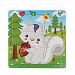 Toy-Bessky® 9pcs Cute Baby Child Toys Wooden Animal/Police/Aircraft/Train Puzzles Toys for Kids Education And Learning Jigsaw Toys (89A # Rabbit)