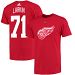 Detroit Red Wings Dylan Larkin Adidas NHL Silver Player Name & Number T-Shirt