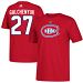 Montreal Canadiens Alex Galchenyuk Adidas NHL Silver Player Name & Number T-Shirt