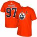 Edmonton Oilers Connor McDavid Adidas NHL Silver Player Name & Number T-Shirt - Orange