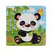 Toy-Bessky® 9pcs Cute Baby Child Toys Wooden Animal/Police/Aircraft Puzzles Toys for Kids Education And Learning Jigsaw Toys (25A # Panda)