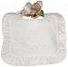 White Silk Dupioni Bib with Ruffles by Little Things Mean A Lot