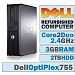Dell OptiPlex 755 DT/Core 2 Duo E4600 @ 2.40 GHz/3GB DDR2/2TB HDD/DVD-RW/No OS