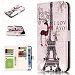 LG K7 Case For Business Man, GreenDimension [9 Card Slot] Premium PU Leather Wallet Folio Flip Protective Shock Absorption Shell and Magnetic Slim Soft TPU Rubber Flexible Back Cover - Eiffel Tower