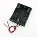 Water & Wood Black Plastic Wired 3 x 1.5V AA Battery Case Holder