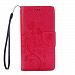 Moto G4 / G4 Plus Case, Ngift Premium PU [Kickstand Feature] [Butterfly Flower] [Wrist Strap] PU Leather Flip Wallet Case Cover for Motorola Moto G 4th / Moto G Plus - Red