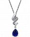 Lab Created Sapphire (2-1/10 ct. t. w. ) & Diamond Accent Pendant Necklace in Sterling Silver