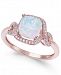 Opal (1 ct. t. w. ) & Diamond (1/8 ct. t. w. ) Ring in 14k Rose Gold