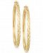 Signature Gold Diamond-Cut Hoop Earrings in 14k Gold over Resin