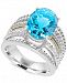 Effy Blue Topaz (6-1/6 ct. t. w. ) & Diamond Accent Ring in Sterling Silver & 18k Gold