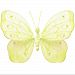 Hanging Butterfly 13" Large Yellow Shimmer Nylon Mesh Butterflies Decorations Decorate Baby Nursery Bedroom Girls Room Ceiling Wall Decor Wedding Birthday Party Baby Shower Bathroom Kid Child 3D Art