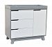 Babyletto Hudson 3-Drawer Changer Dresser with Removable Changing Tray, Grey/White
