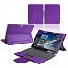 Navitech Microsoft Surface Pro 4 12.3 Purple Leather Case / Cover Fits With Type & Touch Cover by Navitech