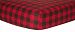 Trend lab 100045 Brown And Red Check Print Flannel Crib Sheet - Red