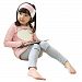 Preschooler Girl's Hairband Long Sleeve Love Shape Blouse and Pantsuit Set Pink