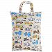 Teamoy Travel Hanging Wet Dry Bag (17.3*13.4 inches) for Cloth Diapers Dirty Clothes Organizer Tote Bag, Cats