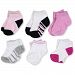Luvable Friends 6 Pack No-Show Striped Socks - Girl-Striped - 6-12 Months
