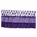 Bacati Mix and Match Dots 3 Layer Ruffled Crib Skirt, Purple
