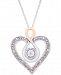 Diamond Two-Tone Heart 18" Necklace (1/10 ct. t. w. ) in Sterling Silver and 10k Gold