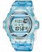 Baby-g Women's Digital Baby-g Blue Resin Strap Watch 43mm
