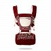 SONARIN Breathable Combination Hipseat Baby Carrier, Ergonomic, 100% cotton , Easy to Carry and Easy Mom, Free Size, 6 Carrying Positions, Cozy & Soothing For Babies, Adapted to Your Child's Growing, 100% GUARANTEE and FREE DELIVERY, Ideal Gift(Dark Red)
