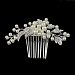 Sunshinesmile Rhinestone Wedding Bridal Hair Comb Pearl Flower Hair Jewelry Crystal Headpiece