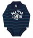 Pulla Bulla Baby boy long sleeve polo Bodysuit ages 6-9 months - Navy Blue