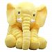 LemonGo Elephant pillow Grey Elephant Stuffed Plush Pillow Pals Cushion Cute Baby Pillow Cushion (L, yellow)
