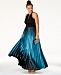 City Chic Plus Size Ombre Pleated Satin Gown