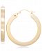 Signature Gold Square Tube Hoop Earrings in 14k Gold over Resin