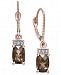 Smoky Quartz (1-9/10 ct. t. w. ) & Diamond Accent Drop Earrings in 14k Rose Gold