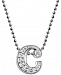 Alex Woo Diamond Accent Initial "c" Pendant Necklace in 14k White Gold