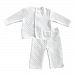 Magnificent Baby Quilted Diamond Top and Pant Set, White, 12 Months