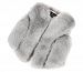 Multifit Girls Warm Fox Faux Fur Vest Winter Sleeveless Outerwear Gray Waistcoat Jcaket(Large)