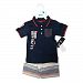 US POLO 2 PIECES BABY SET 12-24 MONTHS (24 MONTHS, NAVY/BEIGE)