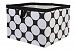 Bacati Dots/Stripes Storage Tote Basket, Black/White, Large