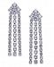 Danori Silver-Tone Crystal Chain Drop Earrings, Created for Macy's