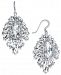 Charter Club Silver-Tone Crystal Cluster Drop Earrings, Created for Macy's